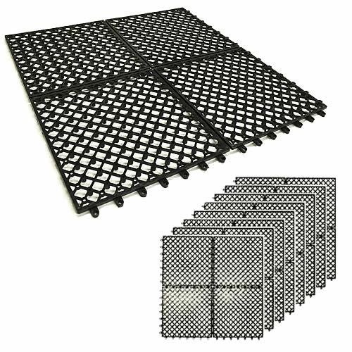 ジョイント式床マット （水はけマット）50×50cm 8枚組_fme-base0505-8p