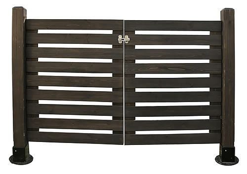 シンプル ゲートセット（両開き・平地用） ［杉天然木］ | ガーデン