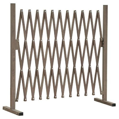 木目調 ストレッチフェンス（伸縮ラティス） 【最大幅2m】 ＜両側