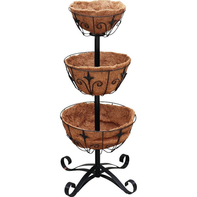 アイアン ガーデンラック（プランタースタンド）程よい高さの 3段